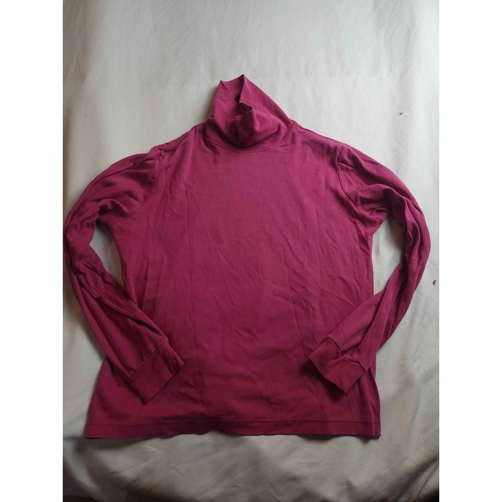 Vintage 90s LL Bean Top Womens M Pink‎ Classic Minimalist Heritage Cozy Layering